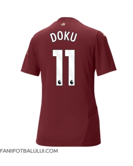 Manchester City Jeremy Doku #11 Tricou Fotbal Replică 2024-25 Femei Treilea